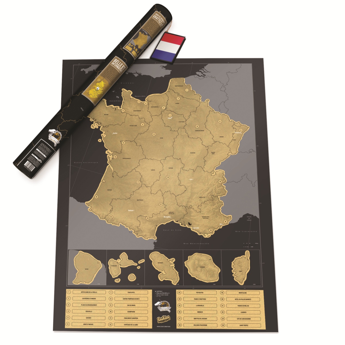 刮刮地图-奢华法国版/Scratch Map France