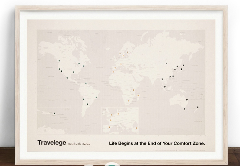 Travelege 旅行世界地图/Travelege Map